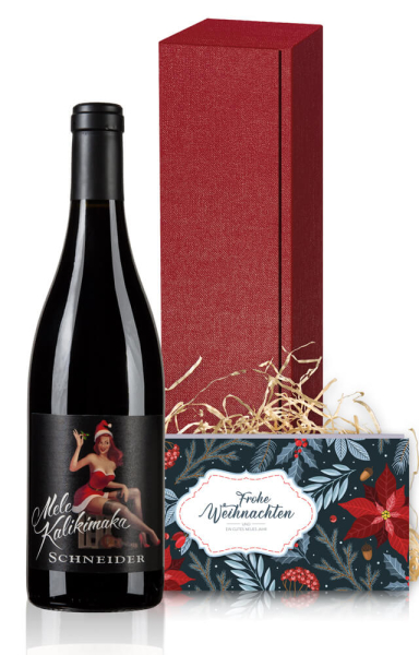 Wein Geschenkpaket Mele Kalikimaka zu Weihnachten