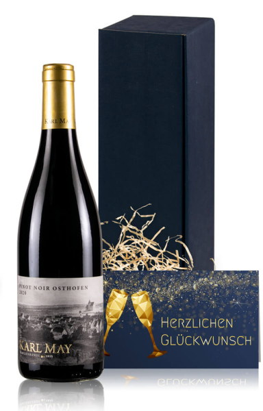 Weinpräsent Rotwein Herzlichen Glückwunsch