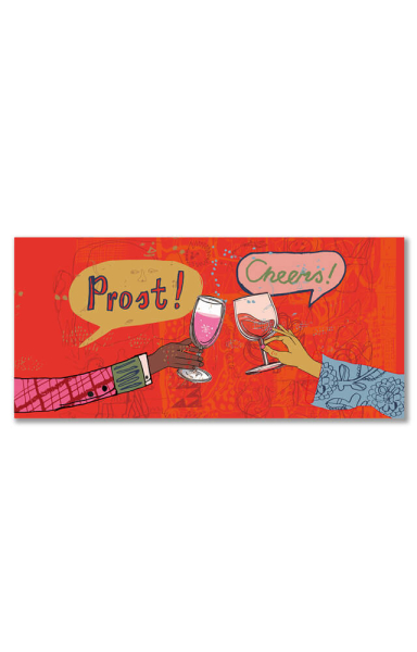 Grußkarte "Prost & Cheers!"