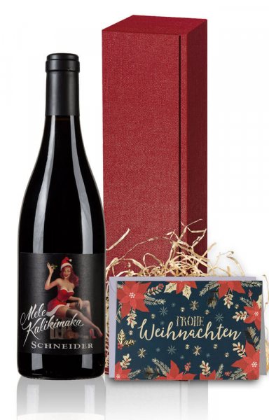 Wein Geschenkpaket Mele Kalikimaka zu Weihnachten