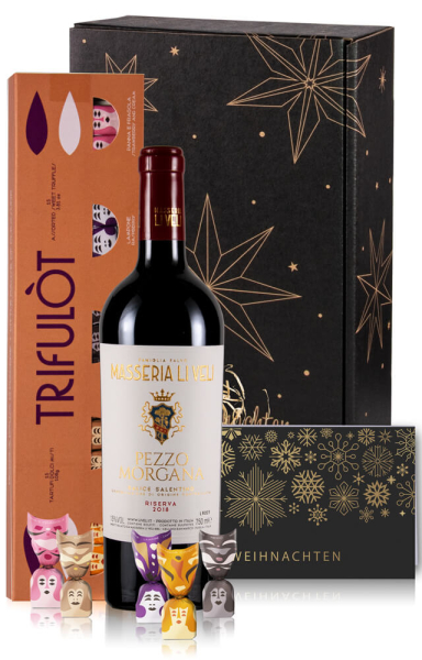 Weingeschenk "Italienischer Rotwein & Schokolade" zu Weihnachten