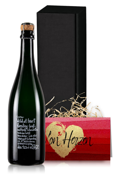 Sektgeschenk "Von Herzen" Wild at heart