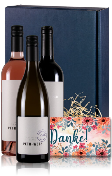 Danke Geschenk 3er Wein