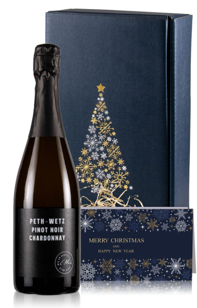 Sektgeschenk Weihnachtsbaum mit Karte Nr.4