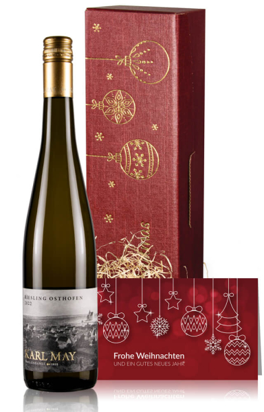 Weinpräsent Weihnachten Tradition Weisswein