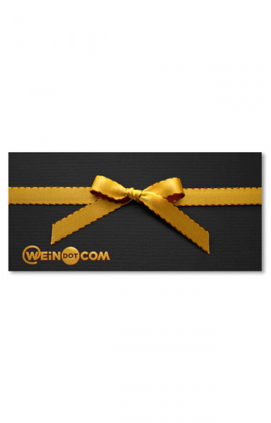 Grußkarte WEiNDOTCOM Premium Schwarz mit goldener Schleife