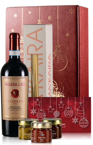 Weingeschenk Italienische Feinkost zu Weihnachten Grande