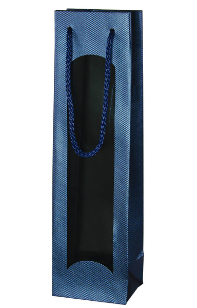 Weintasche blau "Damast" 1er