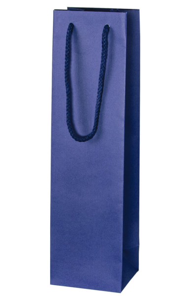 Flaschen Geschenktüte blau 1er