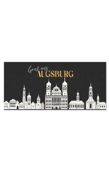 Augsburg Grußkarte mit Rathaus Motiv