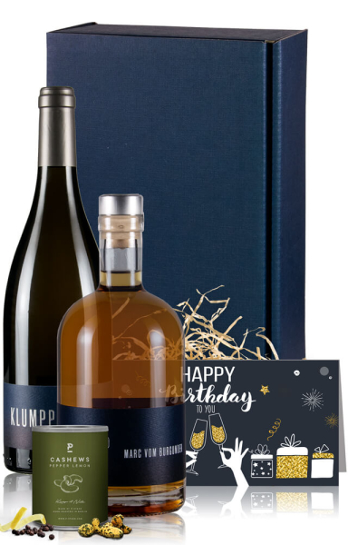 Weingeschenk Deluxe Herrengedeck Geburtstag