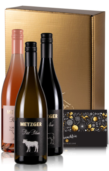 Weingeschenk Kleine Weihnachtsmetzgerei 3er