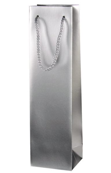 Flaschen Geschenktüte Silber 1er