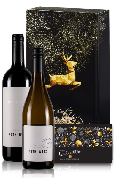 Wein Geschenk Weihnachten 2er Rudolph