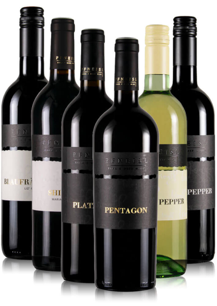 Probierpaket mit 6 verschiedenen Pfneisl Weinen