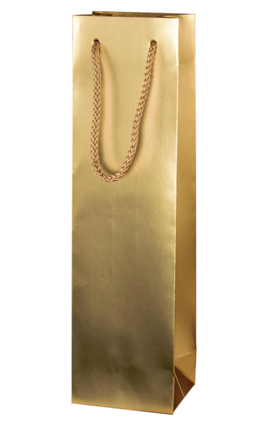 Flaschen Geschenktüte Gold 1er