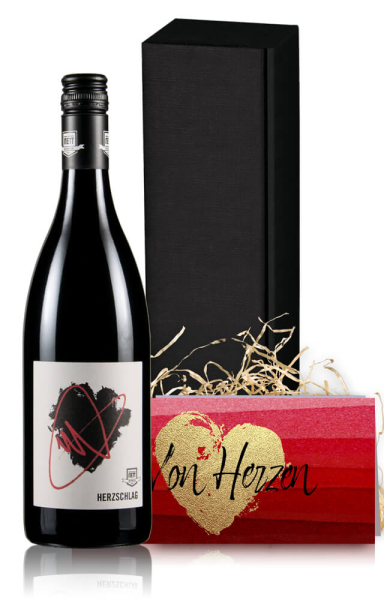 Weingeschenk "von Herzen" Rotwein