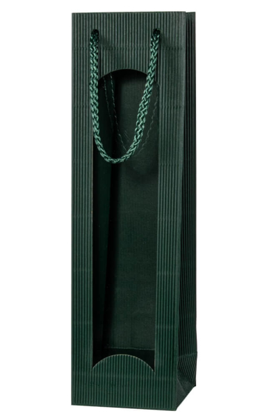 Wein Geschenktasche Welle Dunkelgrün 1er 
