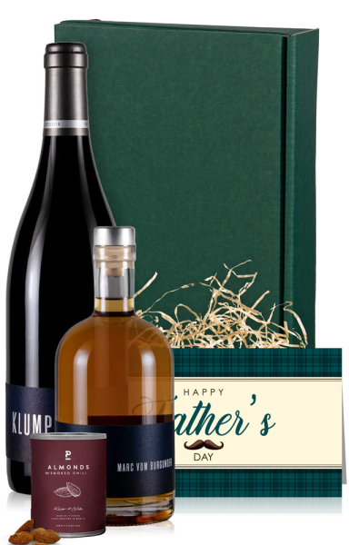 Vatertagsgeschenk Wein, Grappa & Nüsse