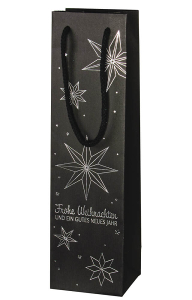 Flaschentüte Weihnachten "Sterne" 1er