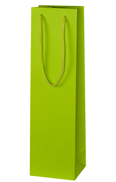 Flaschen Geschenktüte grün "LIMETTE" 1er