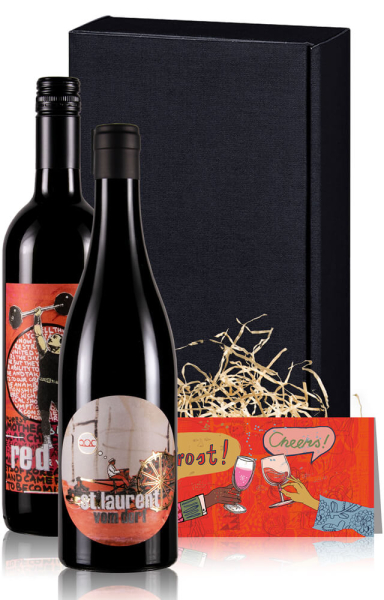 Weingeschenk "Prost!" Rotwein 2er