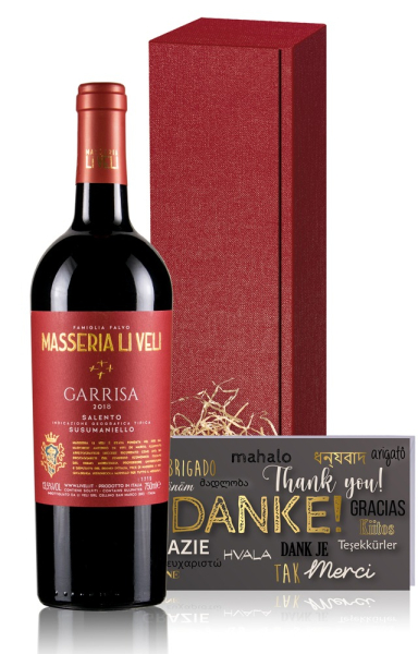 Weingeschenk Rotwein 1er Thank You