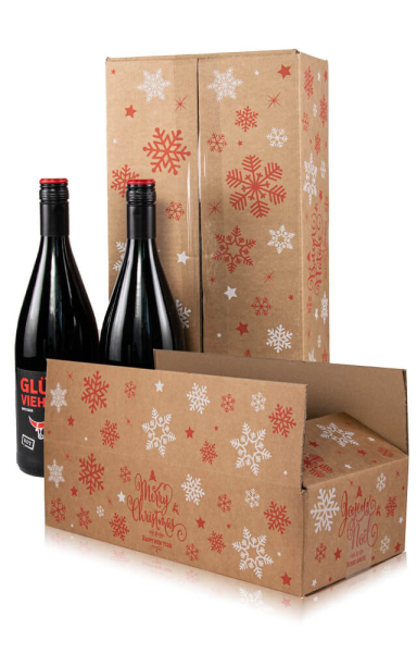 Weinversandkarton Weihnachten 2 Flaschen