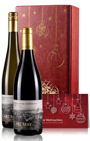 Weinpräsent Weihnachten Tradition 2 Flaschen
