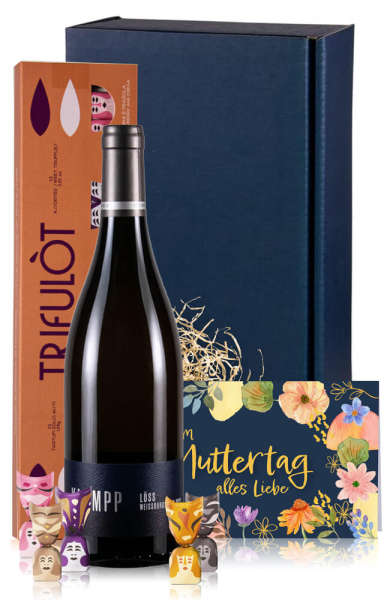 Feinkostgeschenk zum Muttertag Wein & Schokolade