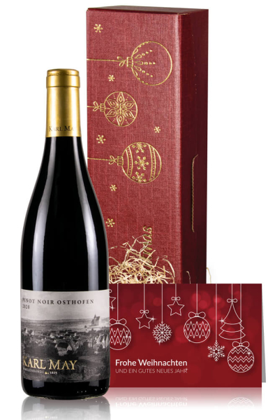 Weinpräsent Weihnachten Tradition Rotwein