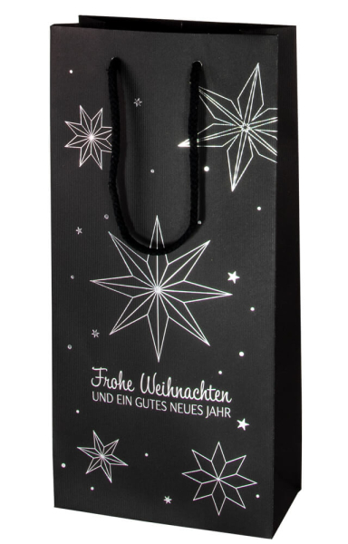 Flaschentasche Weihnachten "Sterne" 2er