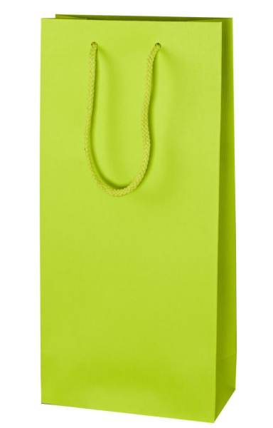 Flaschen Geschenktüte grün "LIMETTE" 2er